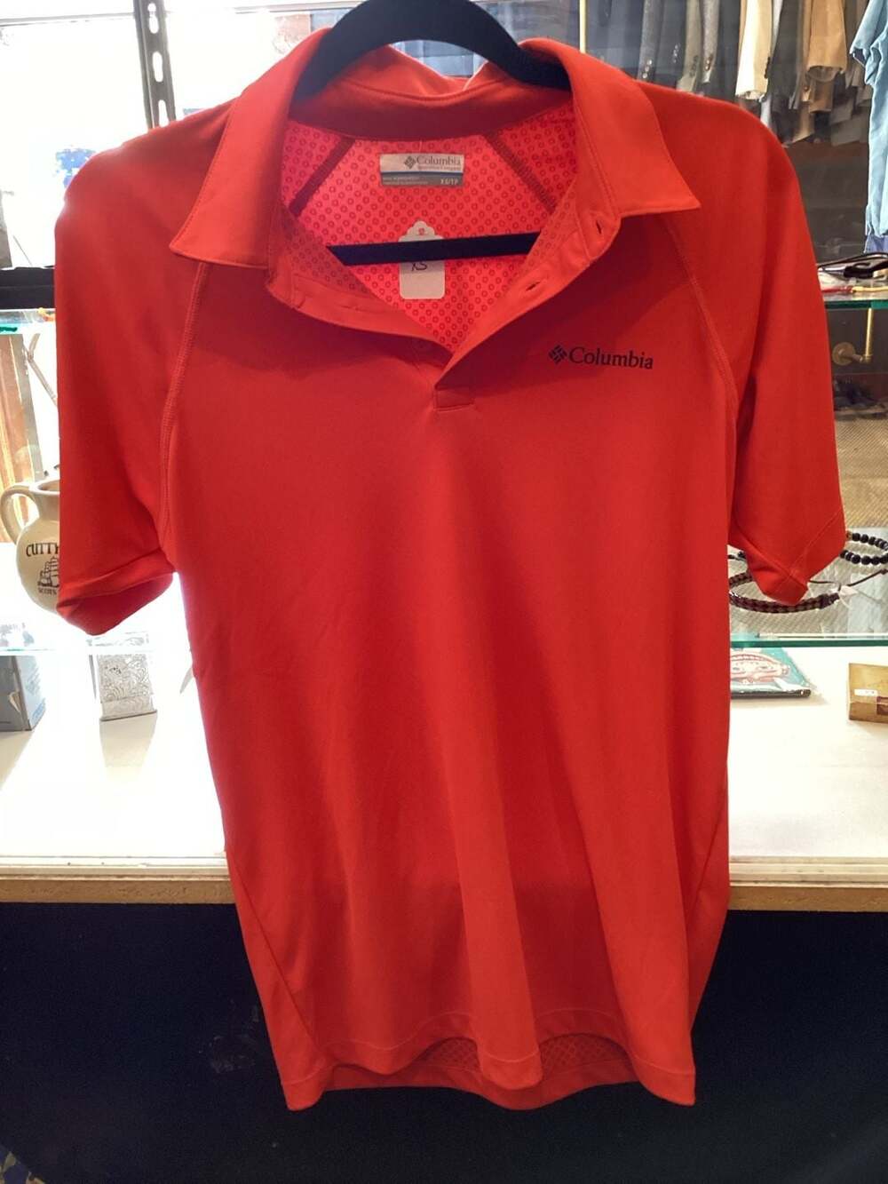 Size XS Red Omni-Shade Performance Polo Shirt